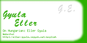 gyula eller business card